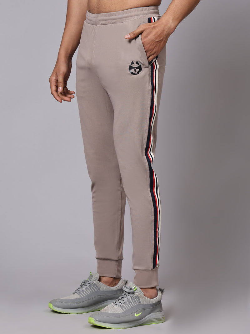 All-Season Beige Tracksuit with Contrast Panel